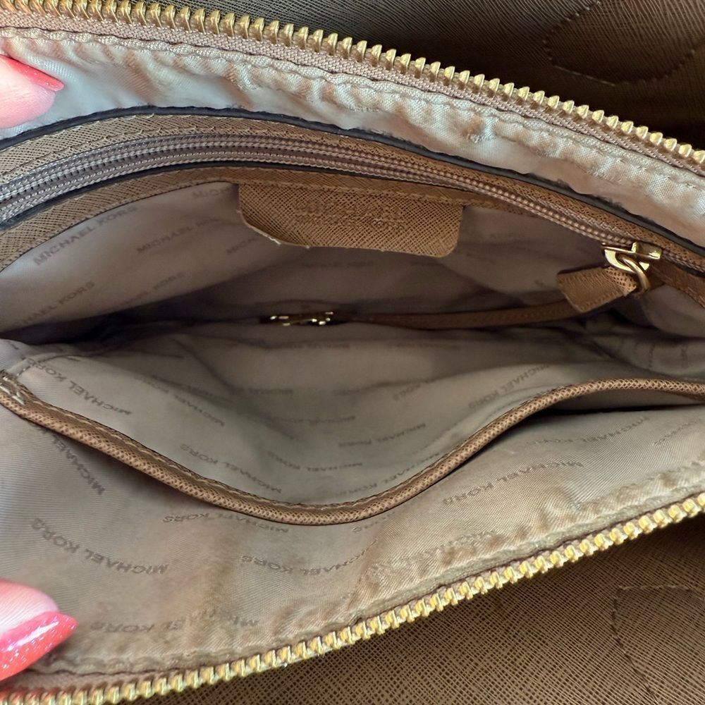 Michael Kors Beige Leather 2-Way Tote - Picture 9 of 10
